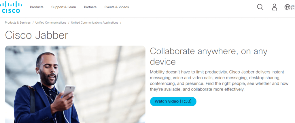 cisco jabber -zoom video confrencing platform