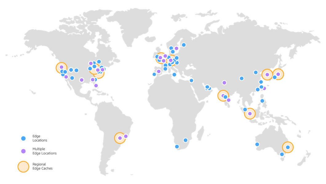 AWS CDN Cloudfront Edge locations