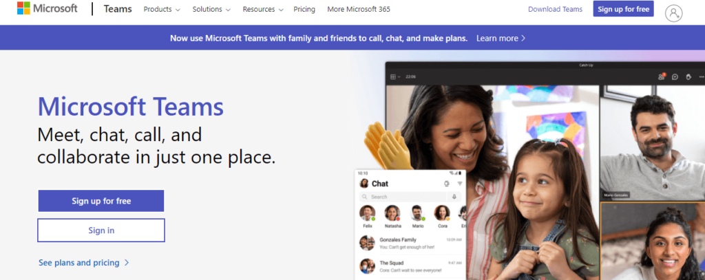 microsoft teams video confrencing platform